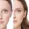 A small collage showing before and after effects of using eyebrow conditioner